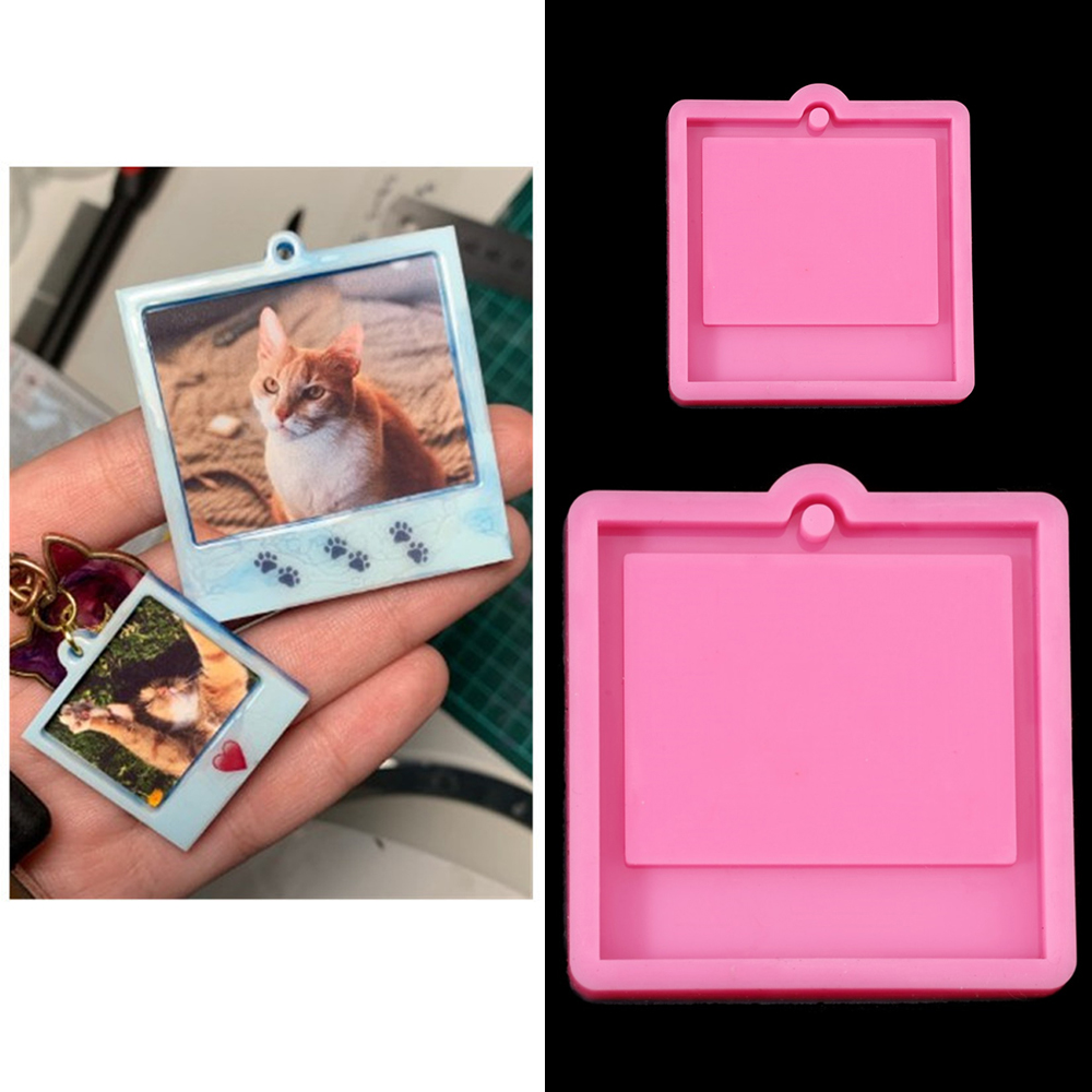 Soap Making Line - フォトフレームエポキシ樹脂キーホルダー型猫犬タグペンダントシリコーン型 DIY 鋳造工芸品ジュエリーメイキングアクセサリー