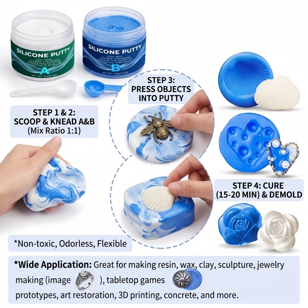 シリコーンパテ型作成用品 石膏キャンドル石鹸型用に簡単に成形 - Soap Making Line のレビューと価格