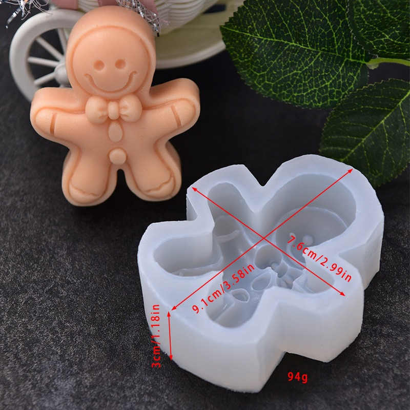 クリスマスジンジャーブレッドマンキャンドルモールド、クリスマ - Soap Making Gloves のレビューと価格
