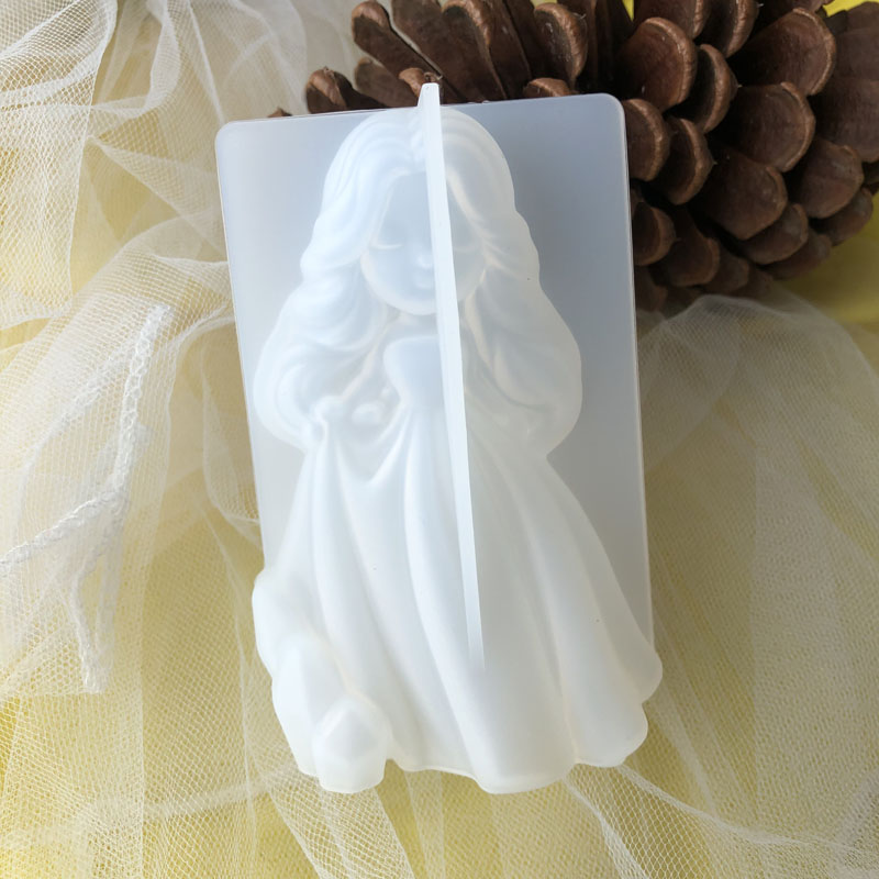 3D かわいいプリンセスシリコーンキャンドルモールド天使の女 - Soap Making Line のレビューと価格