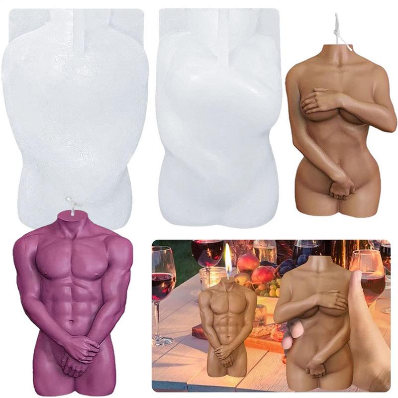ヨーロッパ人体像キャンドルシリコーン型 3D 男性ボディ恥ず - Soap Making Gloves のレビューと価格