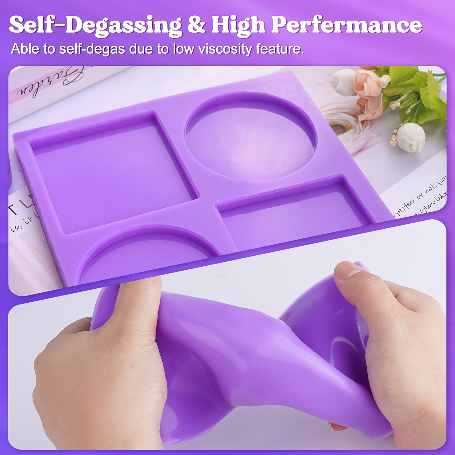 紫色の液体シリコンゴム 1:1 比例 ビジュアルミキシングモ - Soap Making Ratios のレビューと価格
