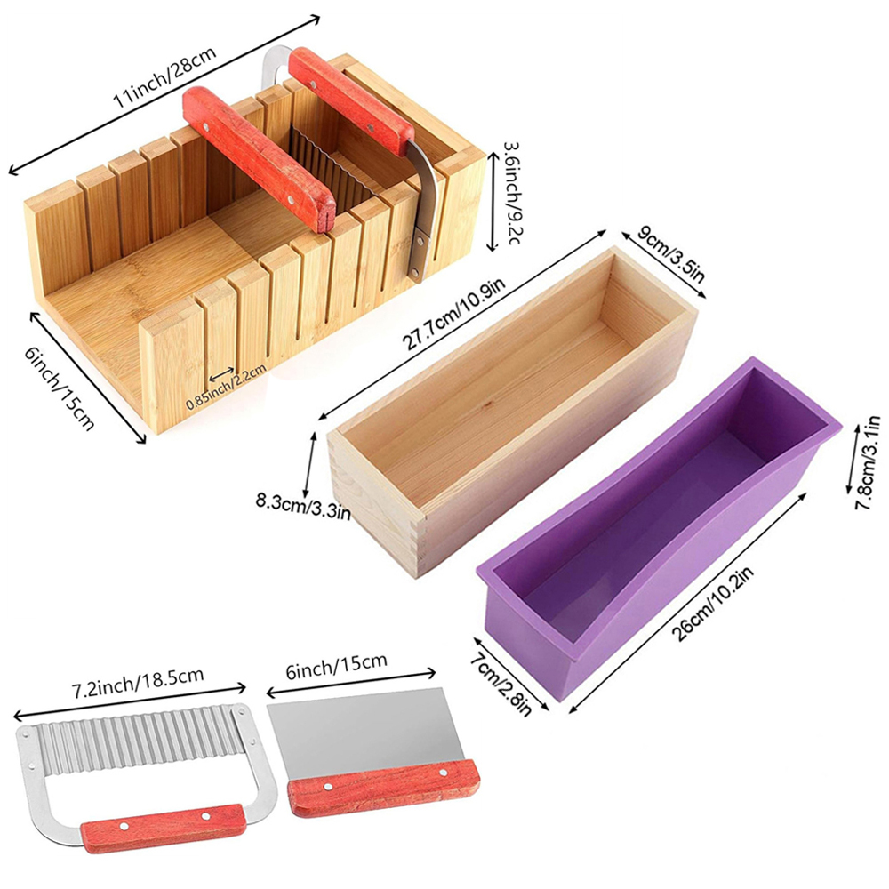 DIY 手作り石鹸作りキット 竹製カッティングボックスとシリ - Soap Making Line のレビューと価格