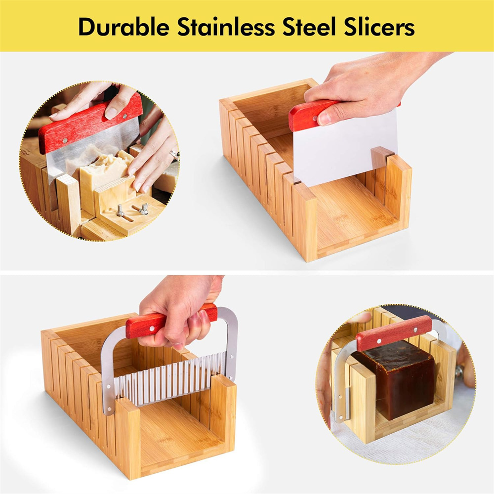 DIY 手作り石鹸作りキット 竹製カッティングボックスとシリ - Soap Making Line のレビューと価格
