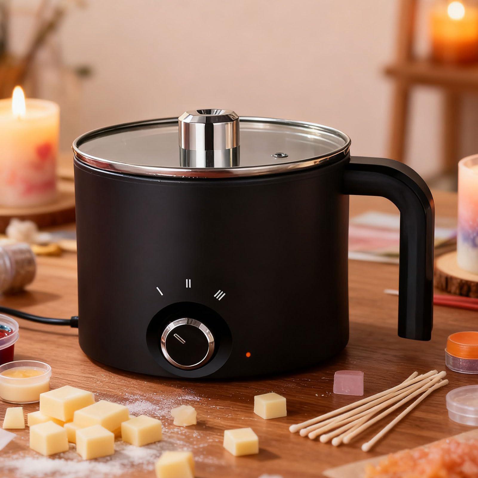 キャンドルワックス溶解ポット 1.5L 大型ステンレス製電気 - Soap Making Ins のレビューと価格