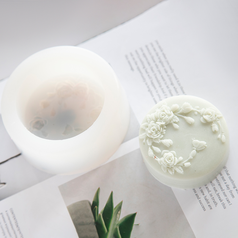 ラウンド形状バラの花手作り石鹸シリコーン型牡丹バラの花石鹸金 - Soap Making Line のレビューと価格