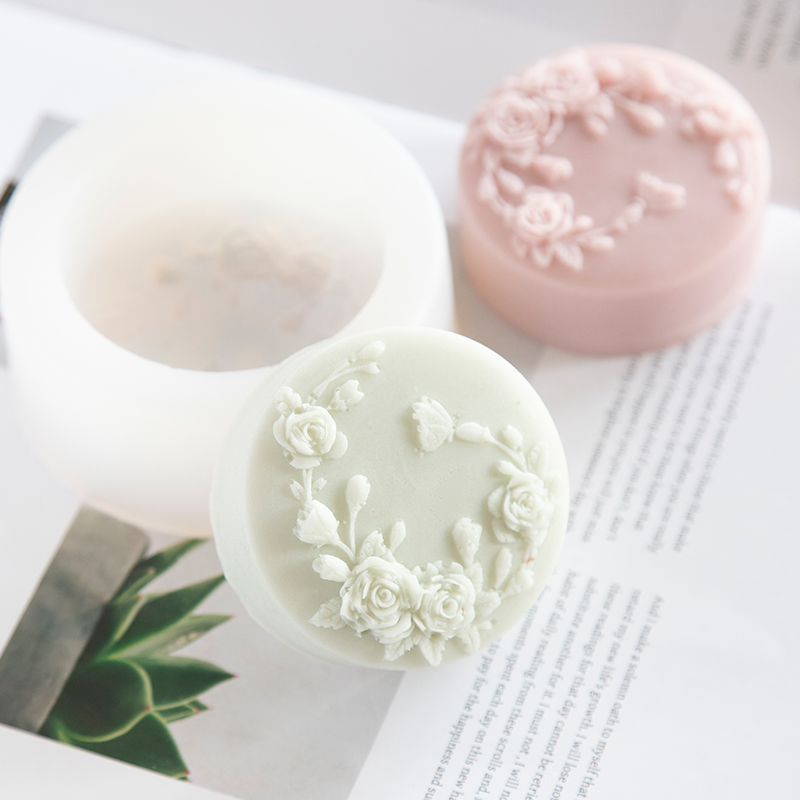 ラウンド形状バラの花手作り石鹸シリコーン型牡丹バラの花石鹸金 - Soap Making Line のレビューと価格