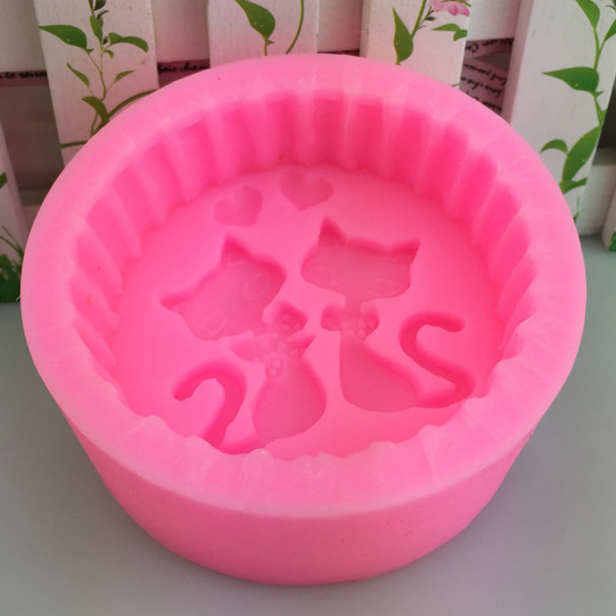 1ピースシリコン製猫型石鹸型 - 丸型DIYキャンドル作成型 - Soap Making Line のレビューと価格