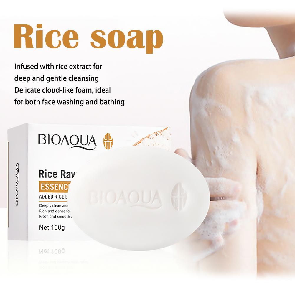 BIOAQUA 白米生パルプ洗顔石鹸 フェイスウォッシュフォ - Soap Making Essential Oils のレビューと価格