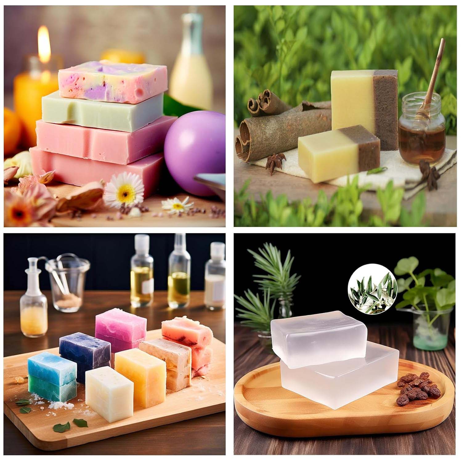 250gの透明石鹸ベース、石鹸作り用ベースクラフトキット、ナ - Soap Making Kit Organic のレビューと価格