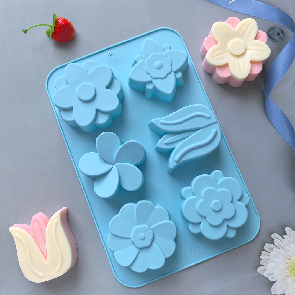 様々な花の形をしたシリコンモールド、石鹸やキャンドル作り、ケ - Soap Making Gloves のレビューと価格