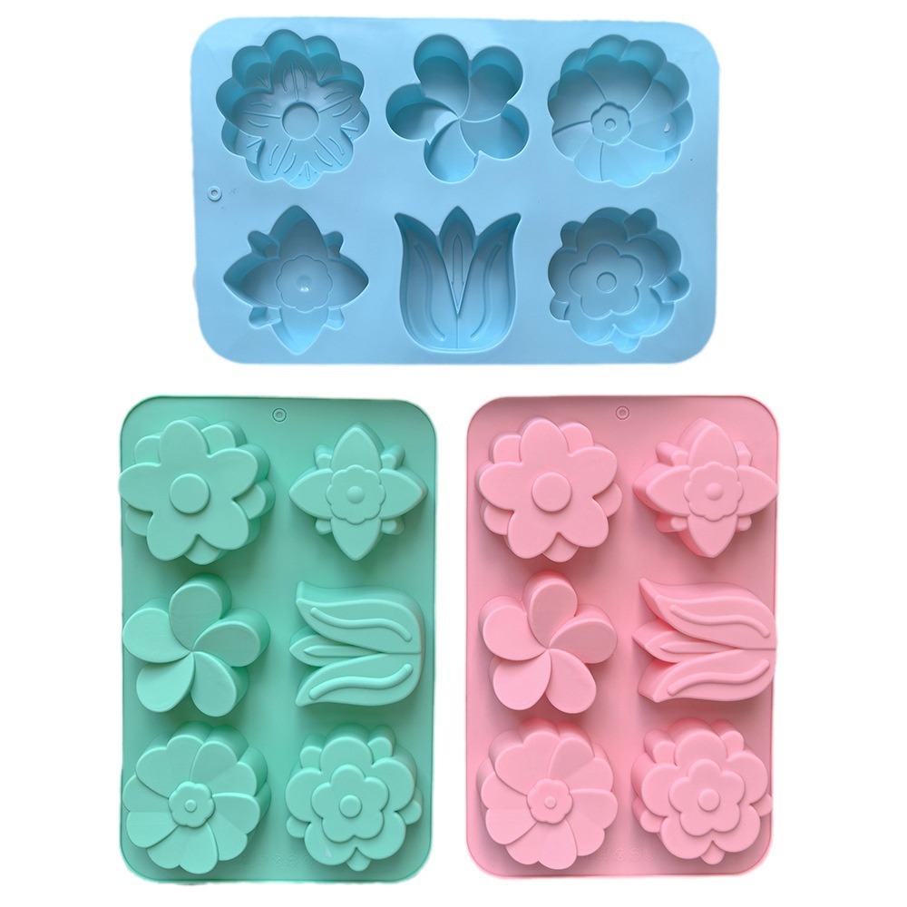 様々な花の形をしたシリコンモールド、石鹸やキャンドル作り、ケ - Soap Making Gloves のレビューと価格