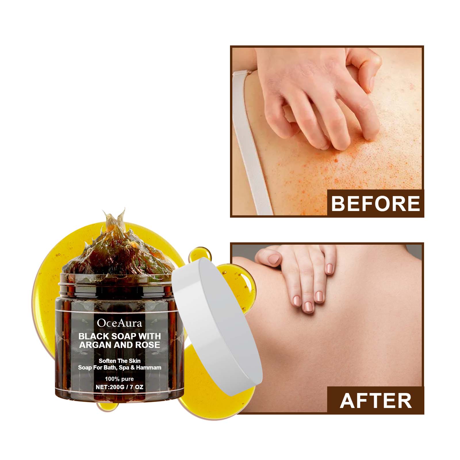 オセアウラ ブラックソープ アルガン＆ローズ配合 ブラックベ - Soap Making Essential Oils のレビューと価格