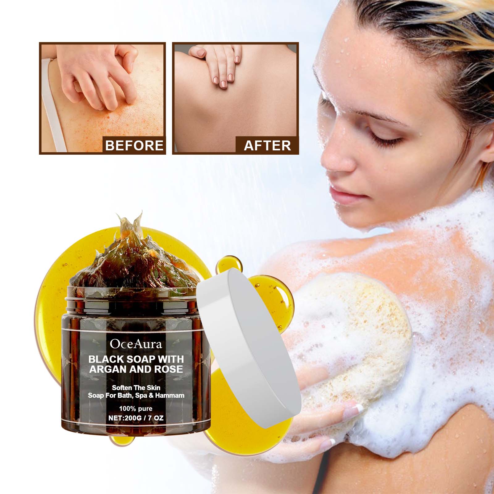 オセアウラ ブラックソープ アルガン＆ローズ配合 ブラックベ - Soap Making Essential Oils のレビューと価格