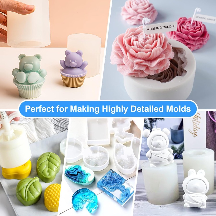シリコンモールド作成キット、38.8オンス 15A弾性液体シ - Soap Making Line のレビューと価格