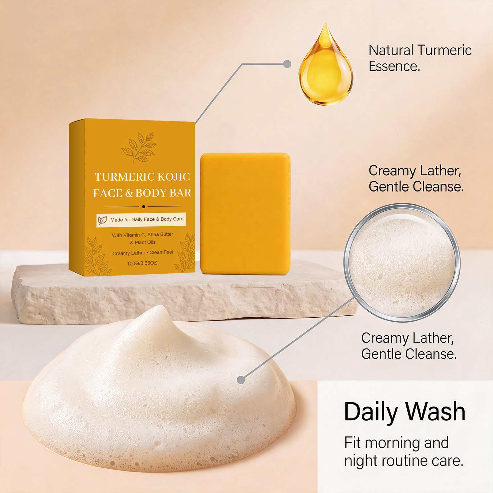 ターメリックコウジ酸手作り石鹸 角質除去 毛穴の詰まり防止  - Soap Making Essential Oils のレビューと価格