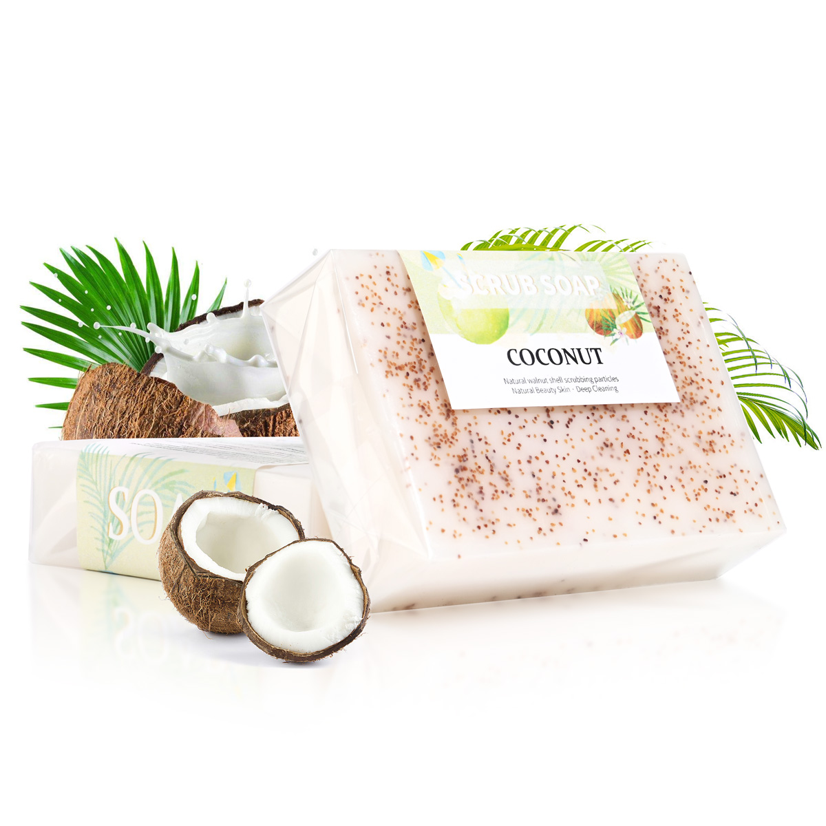 M+ナチュラルココナッツミルク石鹸（フロスト粒子入り）、明る - Soap Making Essential Oils のレビューと価格
